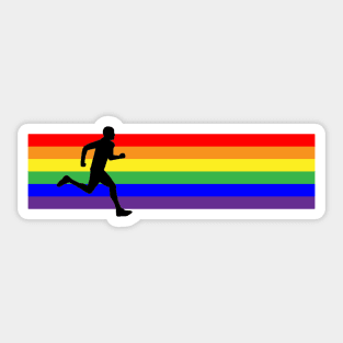 Rainbow Runner Sticker